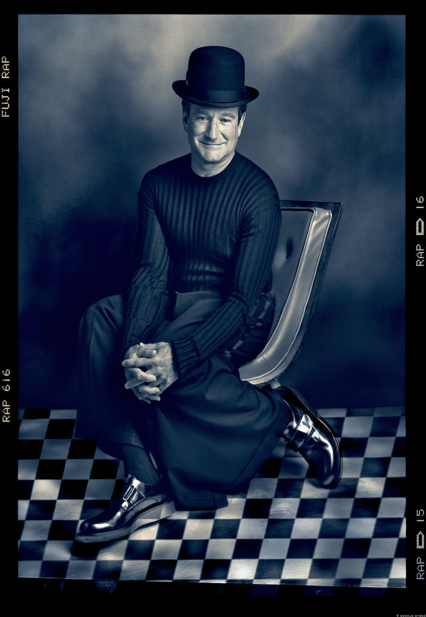 Robin as Charlie Chaplain